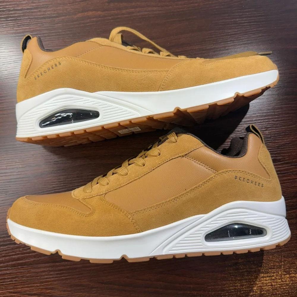 Skechers Men's Street - Uno Stacre Sneaker in Tan - Picture 4 of 5